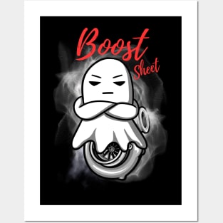 Boost Sheet Halloween Funny Ghost Turbo Posters and Art